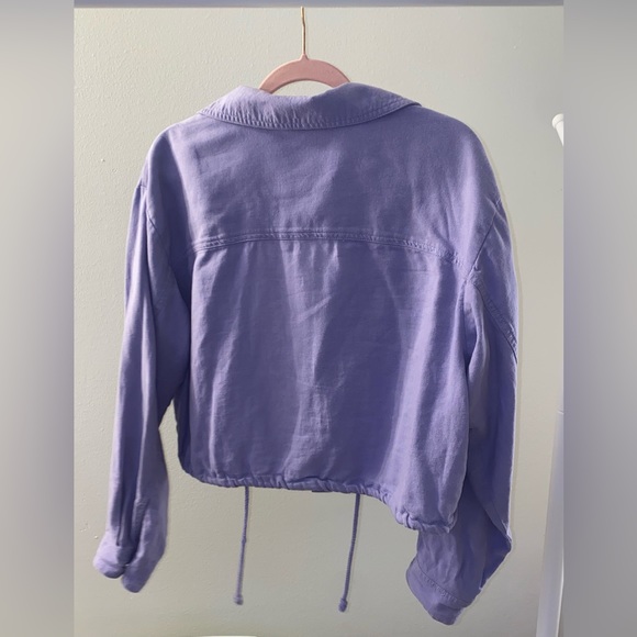 H&M Purple Drawstring Lightweight Jacket - Picture 5 of 7